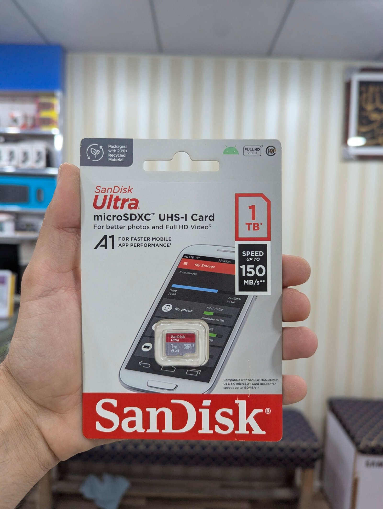 SanDisk Ultra 1TB microSD Card UHS-I A1 150MB/s